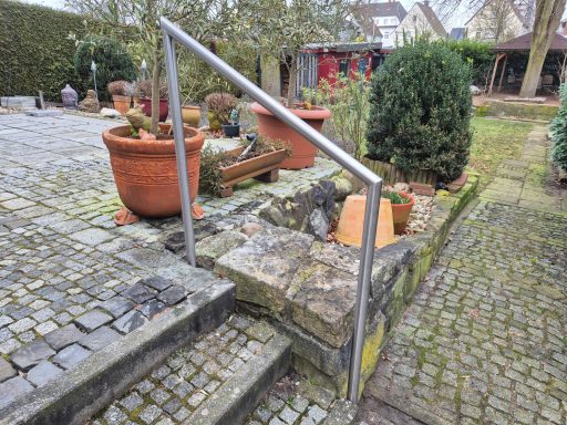 Edelstahlhandlauf für Terrassentreppe